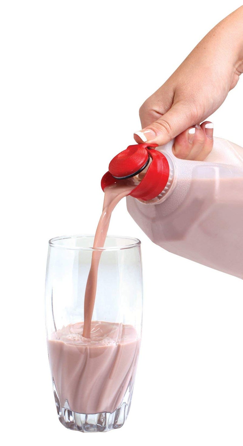 Jokari Milk Spout 1 of A Kind Kitchen Gadget - Easy Open Spout  Fast Seal  Amazing Tool For Arthritic Hands  Provides Smooth Clean Pour With Less Spills and Messes (2 pk) 4 Spouts Total - Image 2